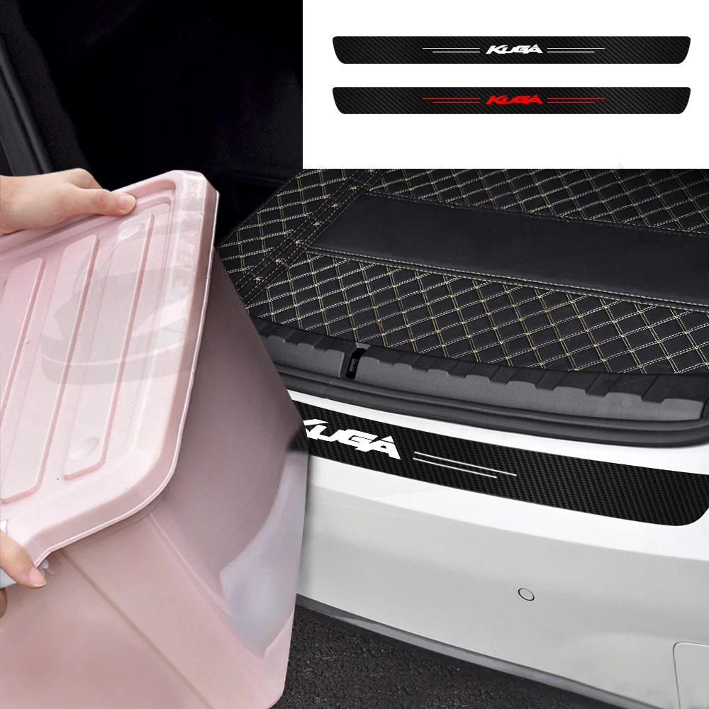 Автомобильный багажник декор для сапог задний бампер из углеродного волокна