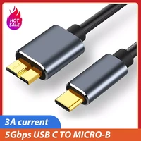 5gbps usb type c to micro b 3 0 connector cable 5a quick charging for macbook laptop hard drive disk smartphone microb wire cord