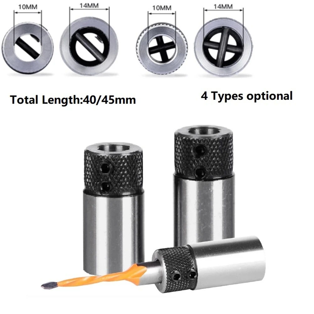 

1x Woodworking Drill Row Cross Sleeve Clamp Drill Base Drilling Rig Collet Chuck 20x40 / 20x45L Wood Collet Chuck Tools