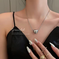 new simple fashion gold love pendant necklace feminine exquisite clavicle chain trend party jewelry