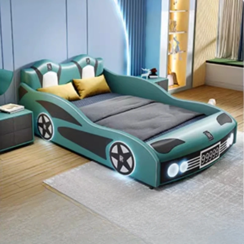 Двуспальная кровать размера king-size с лампой европейский роскошный каркас