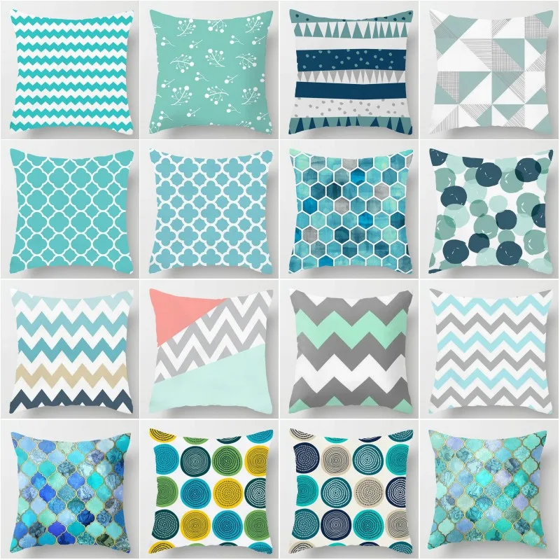 

Geometric Cushion Cover Polyester Pillow Case 45x45cm