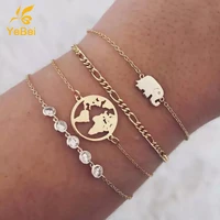 4pcs women bracelet trendy woman jewelry 2022 elephant jewelry for women bangles for women free shipping gift for girlfriend