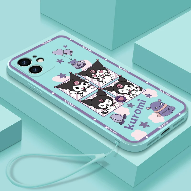 Чехол Kuromi Purple Tpu для Huawei Y7A Y7 2019 Y9 Prime Y6 Y6P P30 Lite P Smart Nova 5T Y70 Honor X8 X9 X8A X7 20 9X 50 Cover