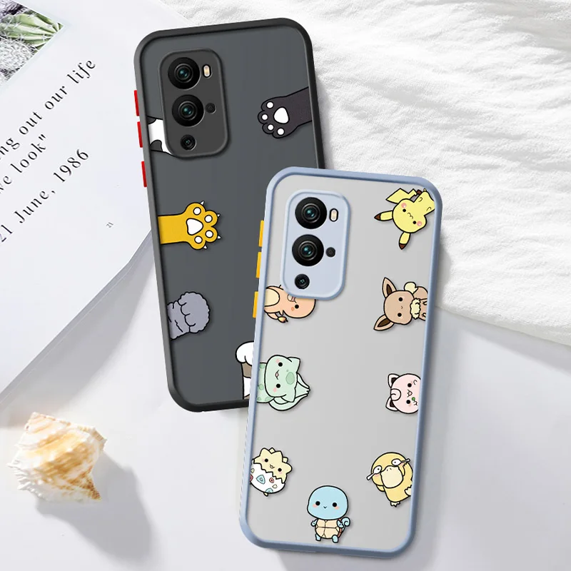 asina transparent phone case for oneplus 10 9 8t 8 pro n20 cute cartoon matte hard back cases for oneplus 7 7t 6t cover funda free global shipping