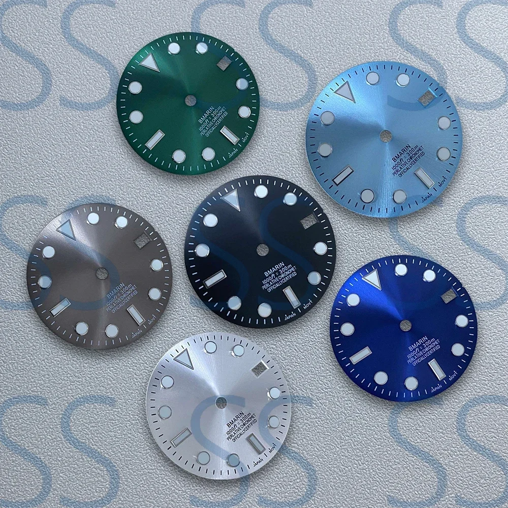 Зеленый циферблат для часов Submainer NH35/NH36/4R/7S 28 5 мм