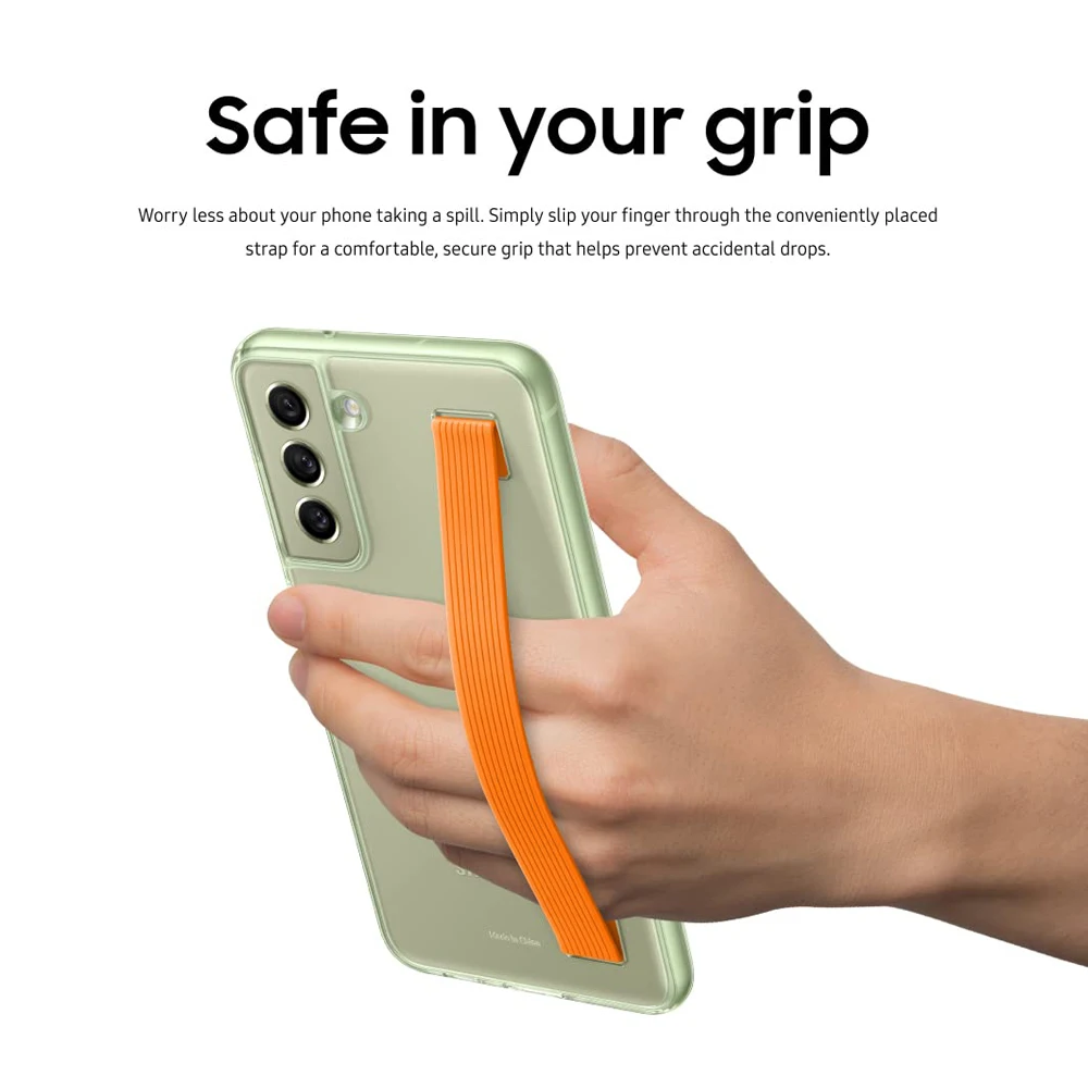 Оригинальный прозрачный тонкий чехол-накладка Samsung Galaxy S21 FE 5G с ремешком EF-XG990 (art.: 3920da64a4bfd) - 3920da64a4bfd