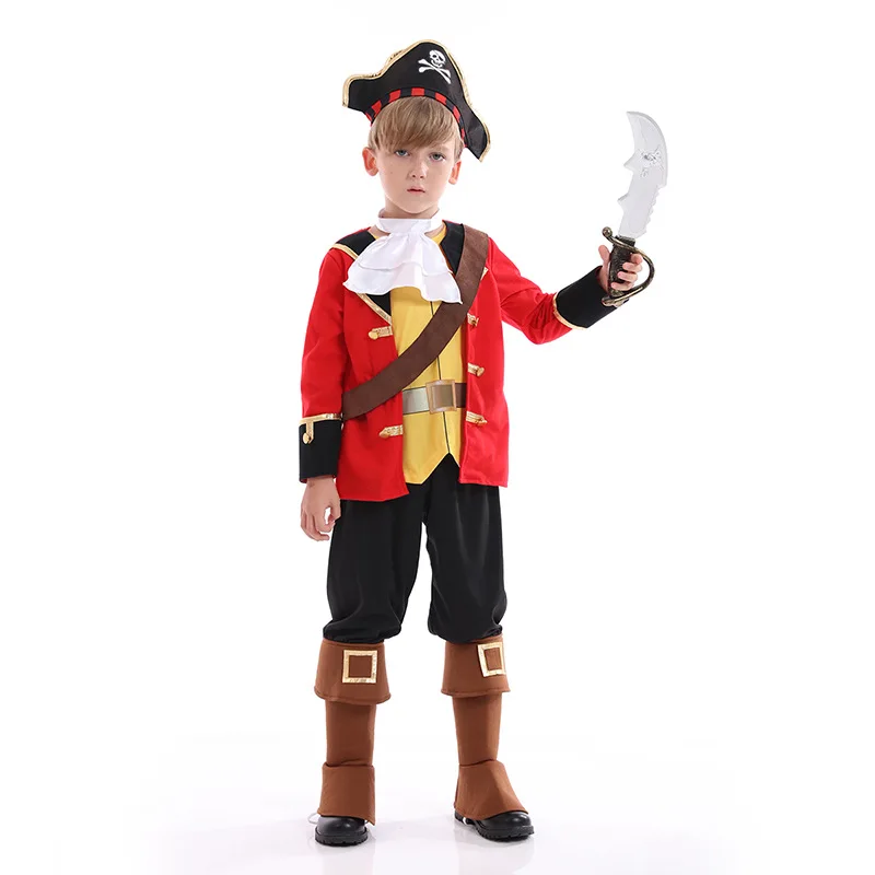 

Halloween Cosplay Anime Game Children's Pirates of the Caribbean Captain COS Costume Costume School Stage Play Costume