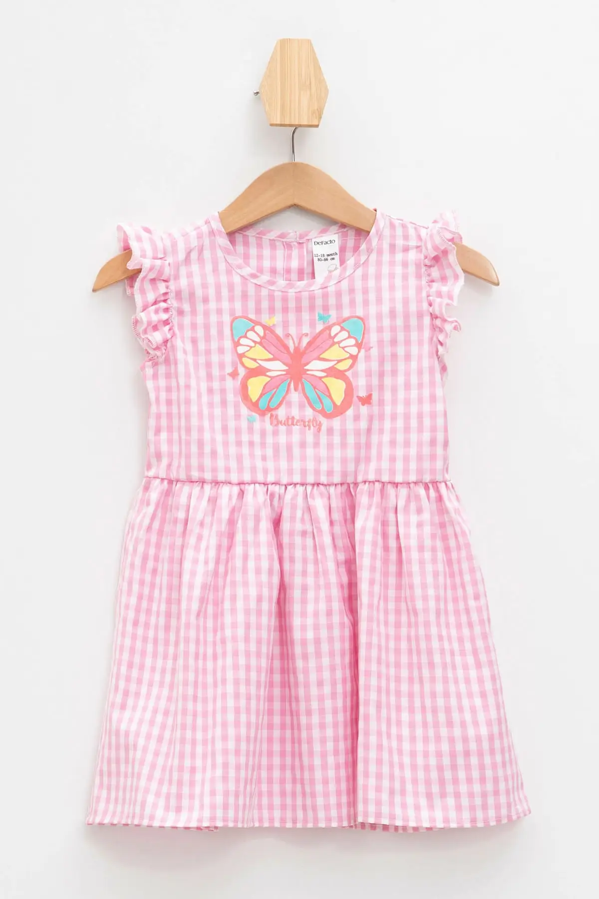 

Baby girl Gingham Flywheel Sleeve Dress Clothing