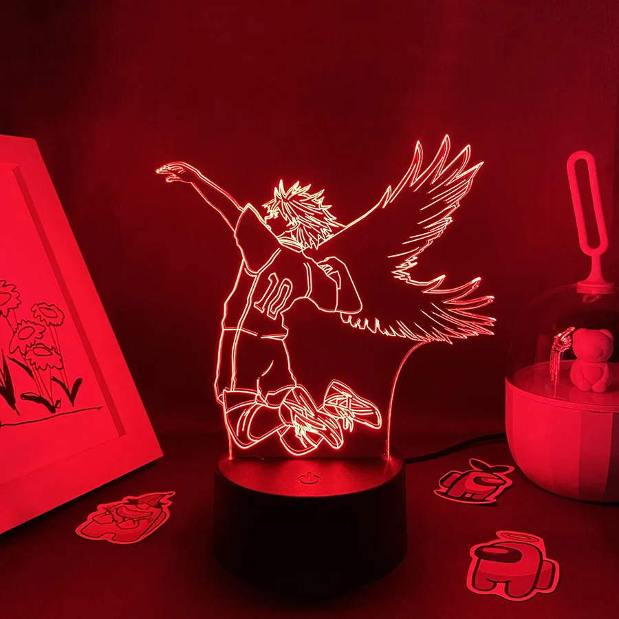 

Фигурка Аниме Haikyuu, 10 дюймов, Hinata Shoyo, 3D искусственная ночь, крутой подарок, стол для спальни, домашний декор, манга Haikyuu Hinata Shoyo