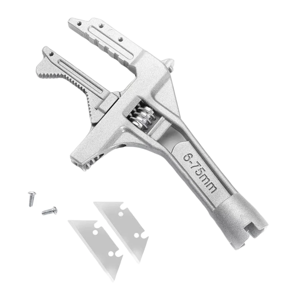 

Multi-function Adjustable Wrench Aluminium Alloy Large Open Wrench Universal Spanner Repair Tools For Water Pipe Screw Bathroom