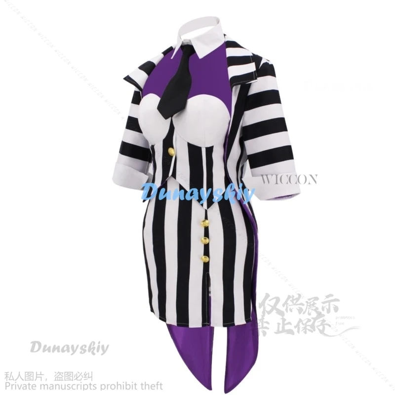 Женский костюм для косплея Beeetle Michael Keaton в черно-белую полоску женский свадебный