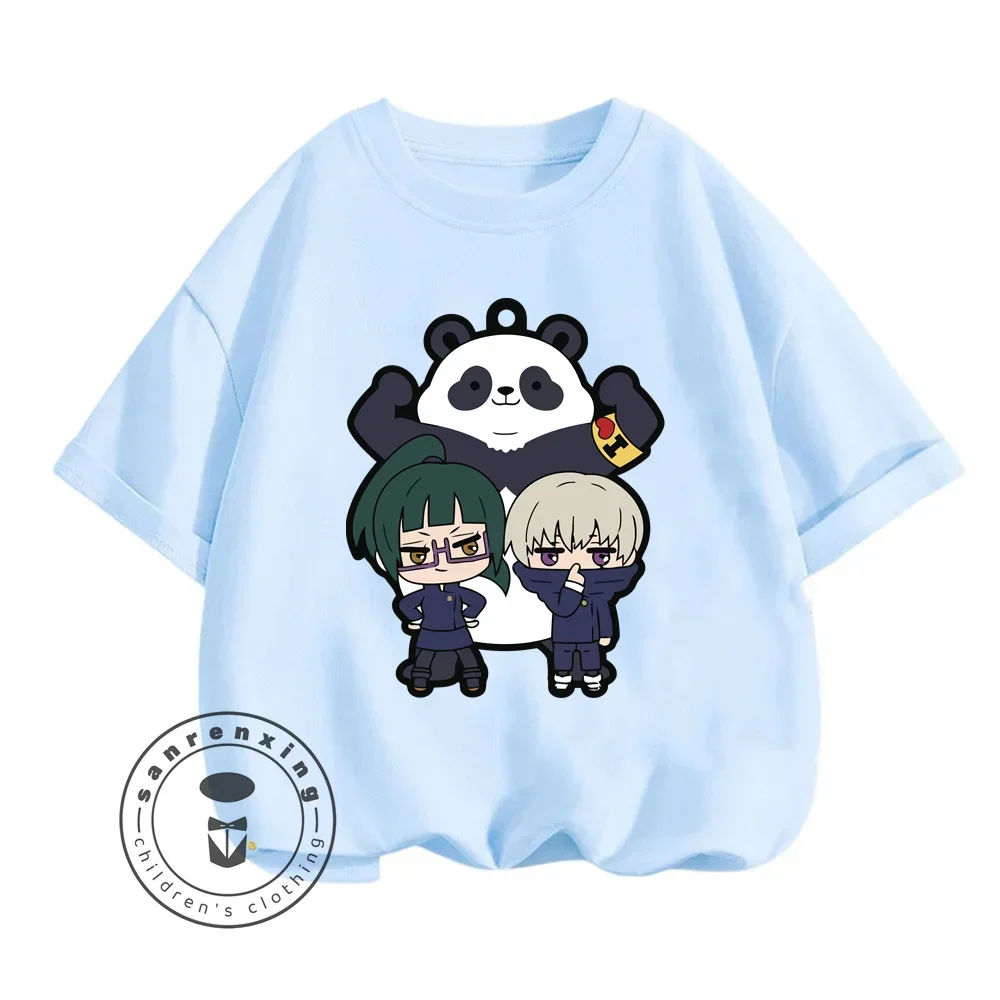 Модная Эластичная Детская Футболка 2024 С Милым Принтом Yuutsu Kaiyen Хлопковый Летний