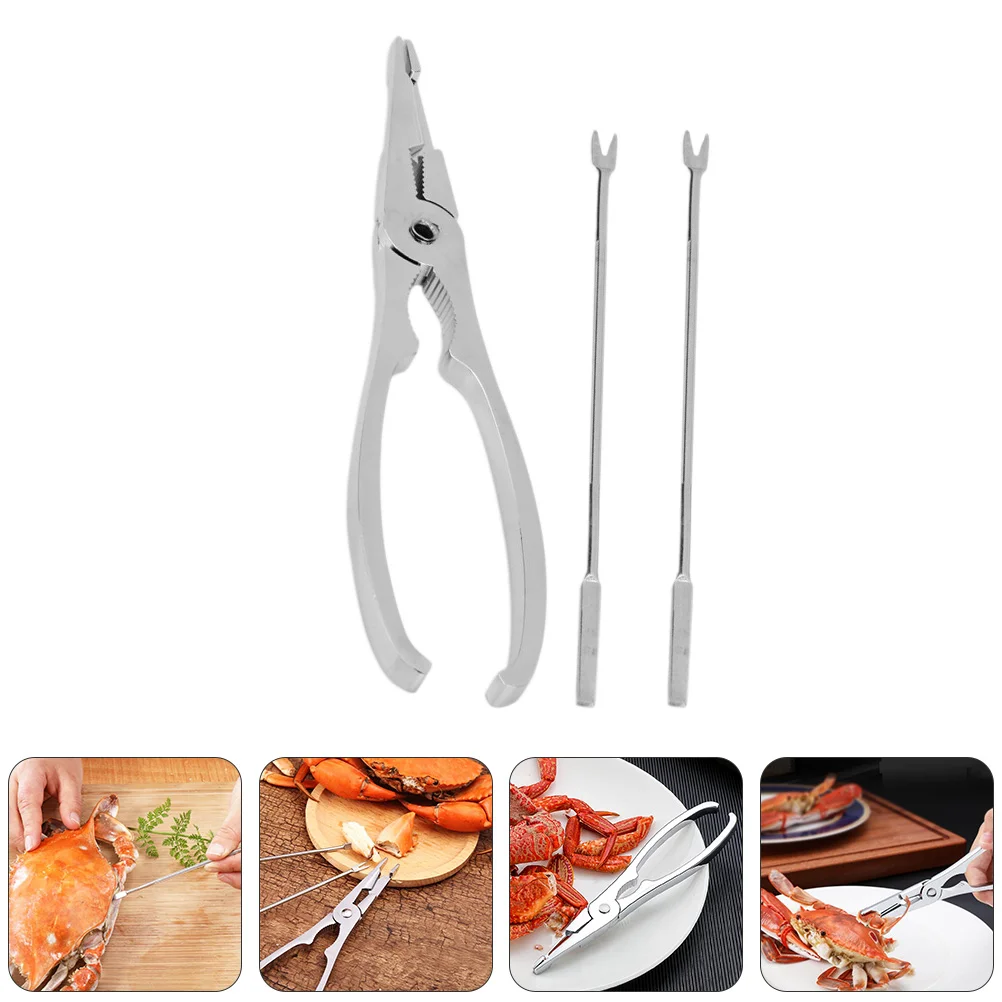 

Crab Lobster Seafood Tool Utensil Fork Utensilsleg Scoop Needle Forks Picks Shellers Eating Prawn Peelerplier Shrimp Opener