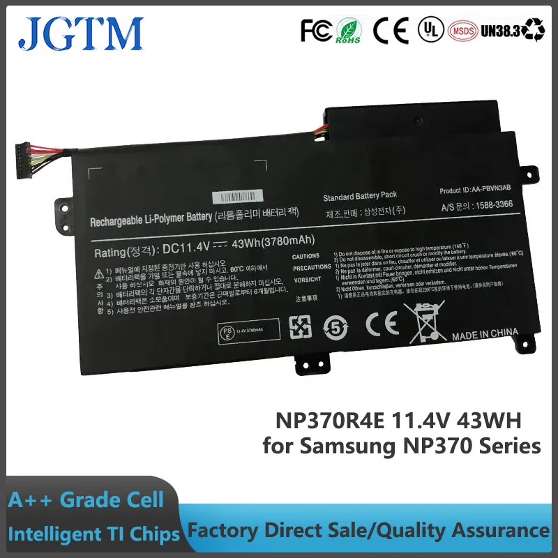 

Аккумуляторы JGTM для ноутбуков Samsung NP370, NP370R4E, NP510R5E, AA-PBVN3AB, NP370R5E, NP450R5V, NP450R4V, NP470R5E, 510R5E