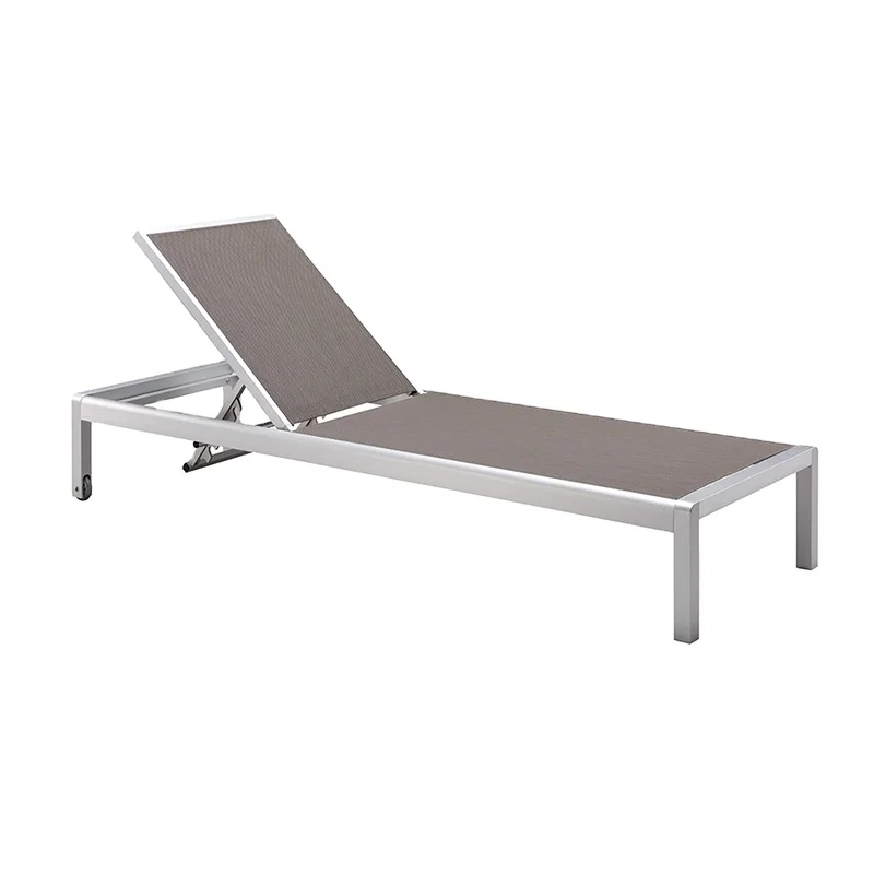 

Swimming pool chaise beach aluminum outdoor furniture sun folding beach chaise
