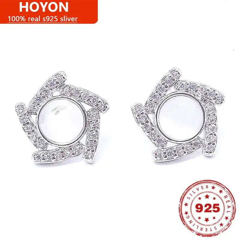 

Женские серьги-гвоздики из серебра 100% пробы, с опалом