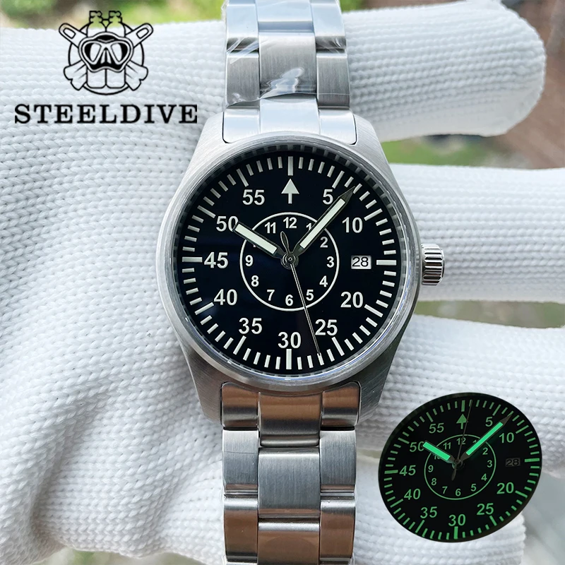 

STEELDIVE SD1940T Fashion Mechanical Wristwatches 200M Waterproof Watches Sapphire Crystal 39mm NH35 Men's Automatic Watches