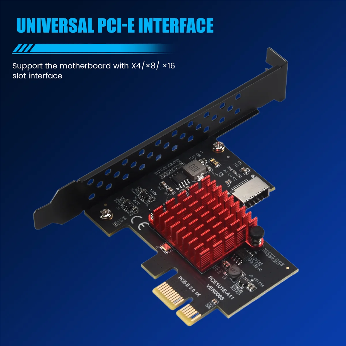 Карта расширения PCIE USB 3.1 GEN2 Type-E 10 Гбит/с PCI Express 3.0 1X–20-контактный разъем типа C на