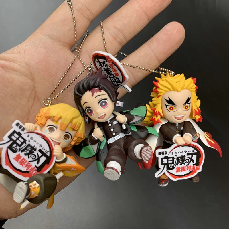 

Genuine Anime Peripherals Action Figure Japanese Version of Ghost Slayer Theatrical Version Unlimited Train Q Version Pendant