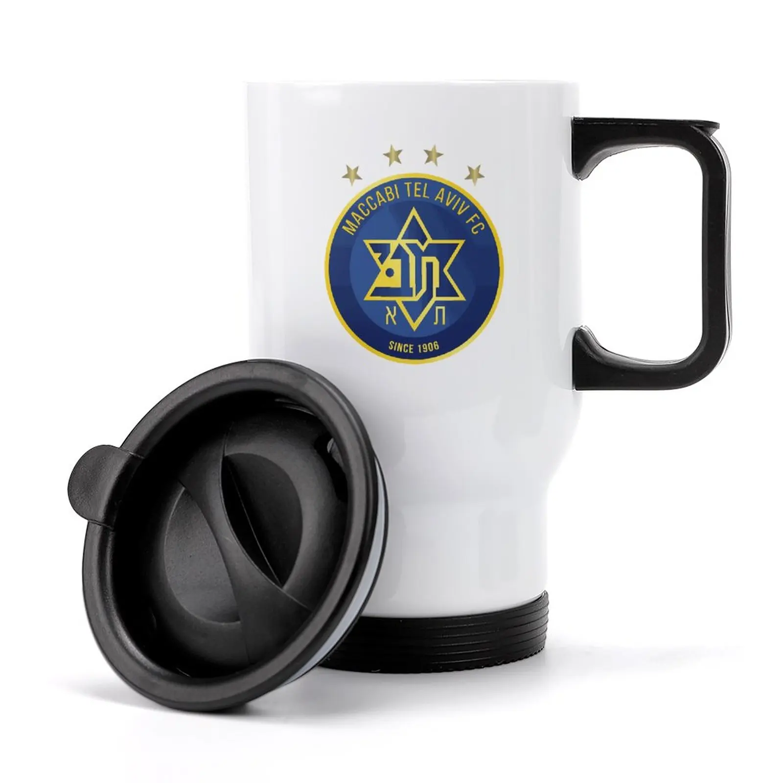 

Maccabi Tel Aviv Fc Insulated Travel Coffee Mug, Stainless Steel Travel Tumbler, Thermal Cup with Splash Proof Sliding Lid