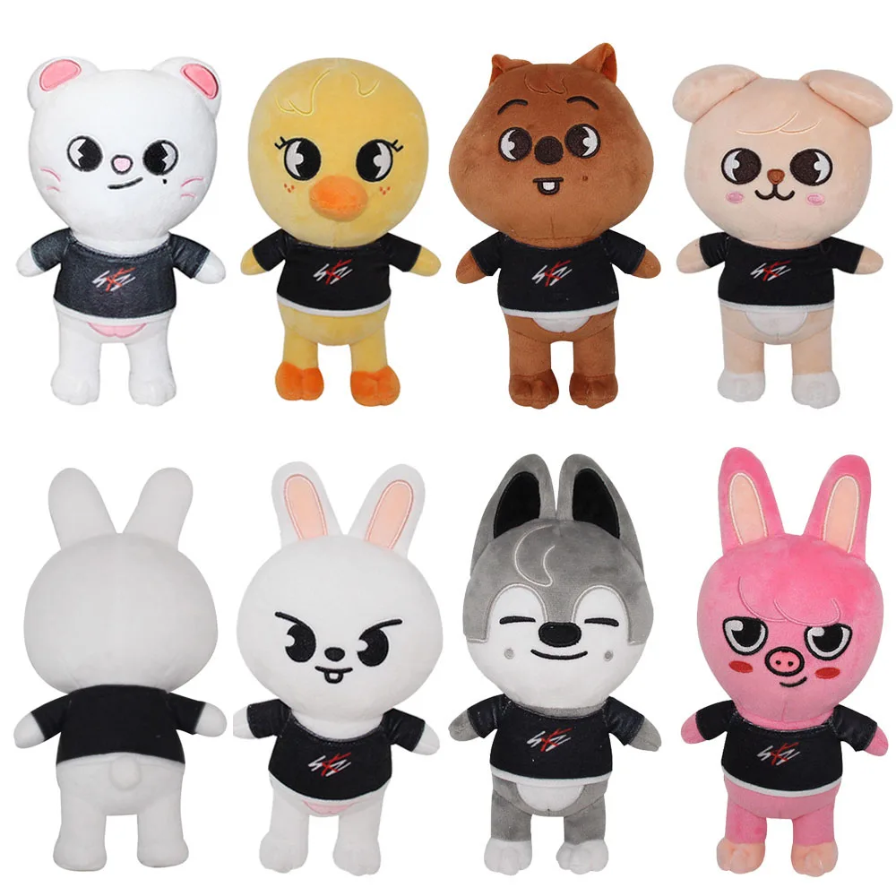 

20cm Skzoo Plush Toys Stray Kids Cartoon Stuffed Animal Plushies Doll Wolf Chan Leebit Fox.ny Jiniret Puppym Kids Fans Gift