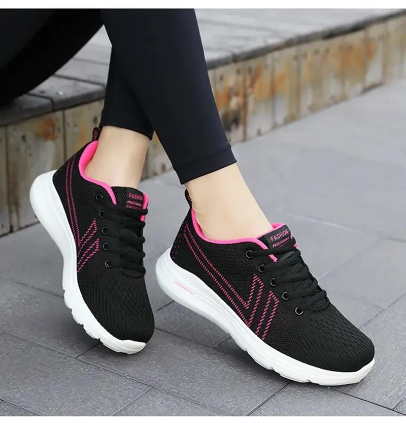 

Кроссовки женские легкие с мягкой подошвой, Вулканизированная подошва, дышащие, повседневная спортивная обувь для бега, большие размеры, на...
