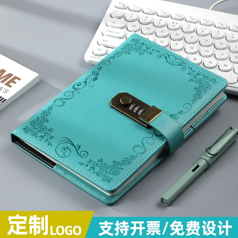 

Блокнот с комбинированным замком, блокнот A5, канцелярские принадлежности, минималистичный блокнот в деловом стиле, блокнот для студентов