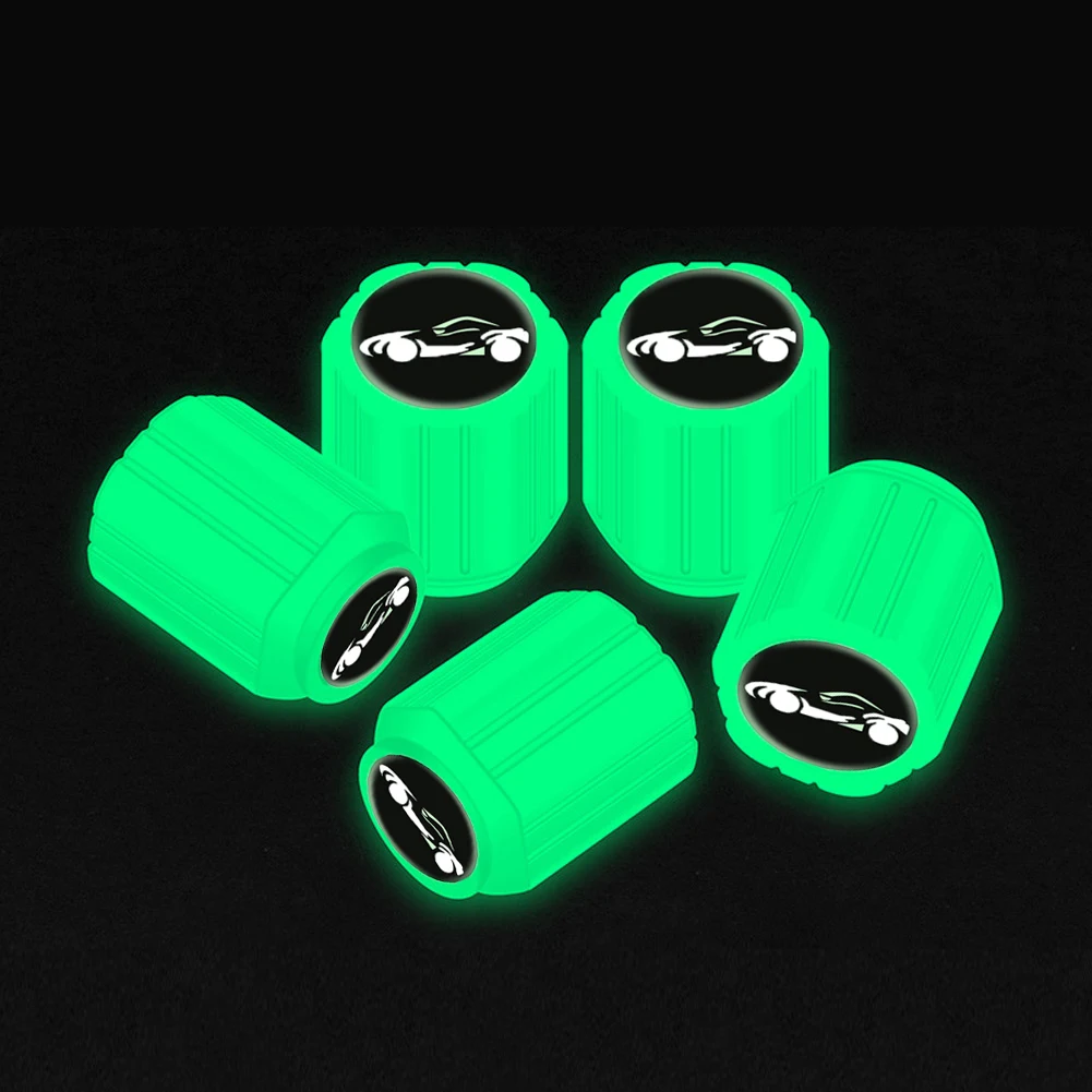 

4pcs Fluorescent Car Tire Valve Cap Luminous Wheel Plugs Tire Valve Stem Cap Motorcycles Auto Tyre Accessories Car Styling