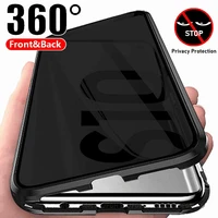 anti peep magnetic privacy case for samsung galaxy a51 a71 a50 s21 ultra s20 fe s10 s9 s8 plus note 20 10 9 8 double glass cover