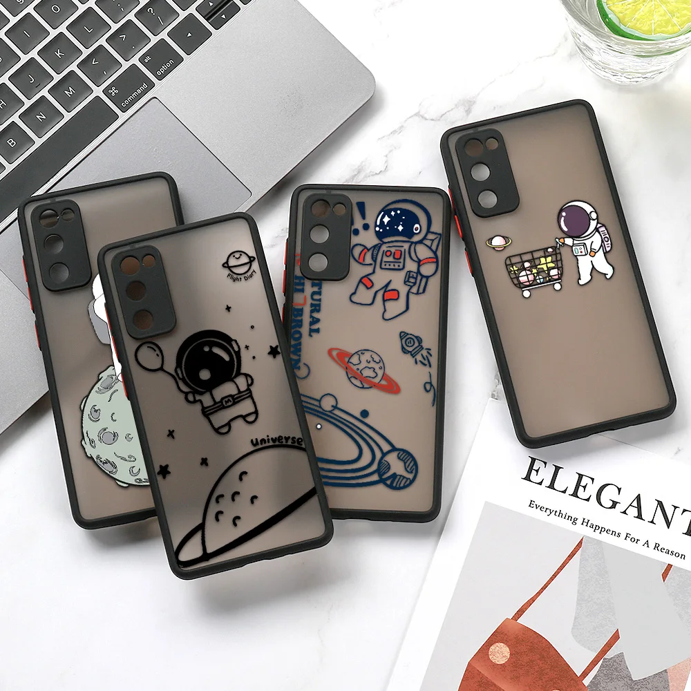 for funda infinix note 10 pro case for infinix hot 9 8 10 lite play 11 11s smart 4 cover astronaut matte shell shockproof cover free global shipping
