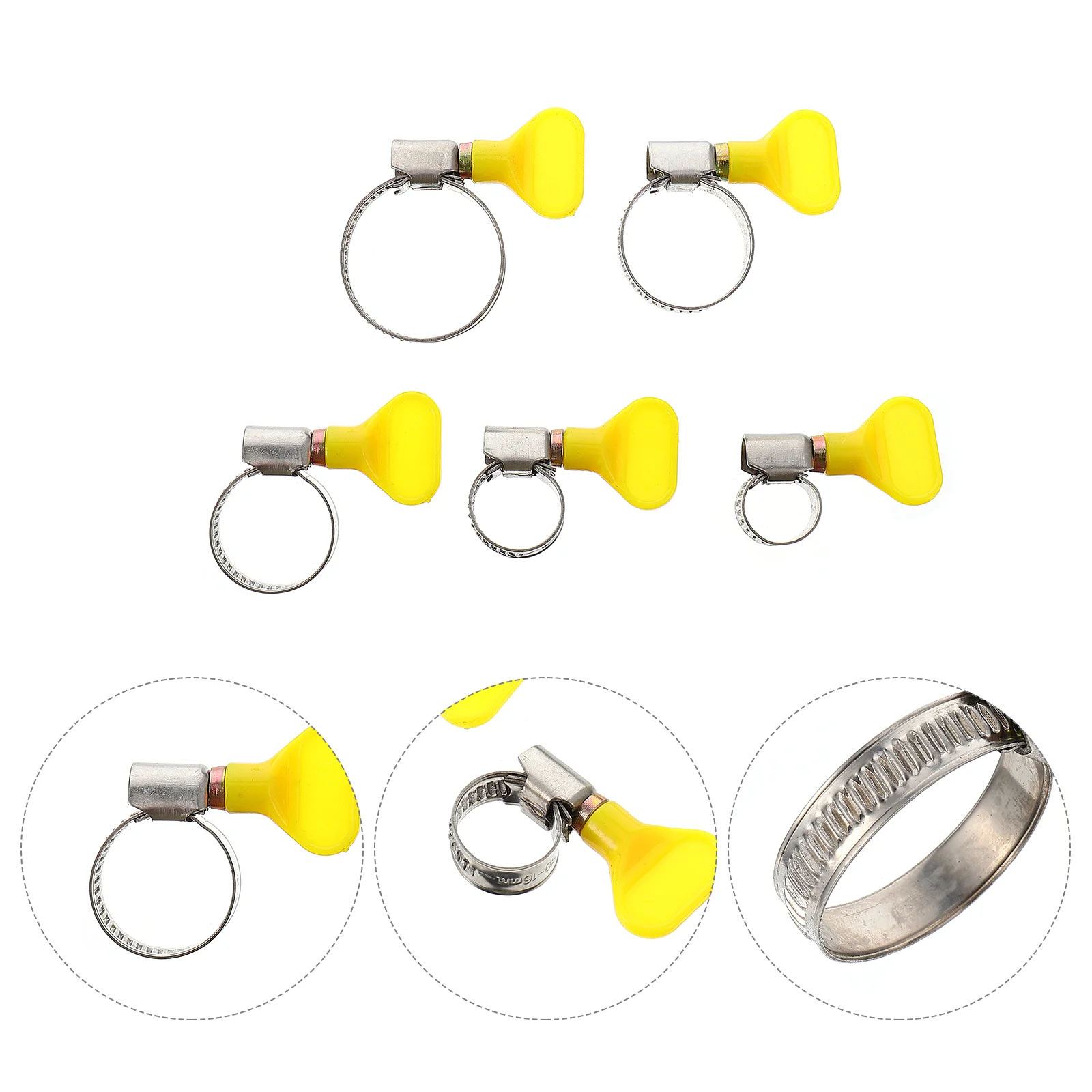 

25pcs Hose Clip Stainless Steel Prime Premium Sturdy Clip Pipe Clamp for Fuel Hose