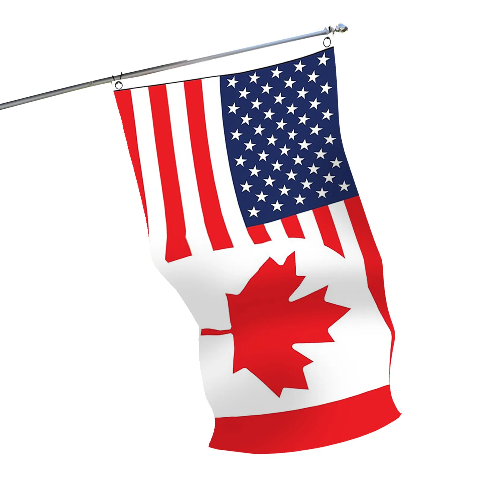 

Флаг Америки, Канады, полиэстера, 90X150 см, флаг дружбы Канады и США, баннер, двусторонний принт, звезды, полоса, уличное украшение