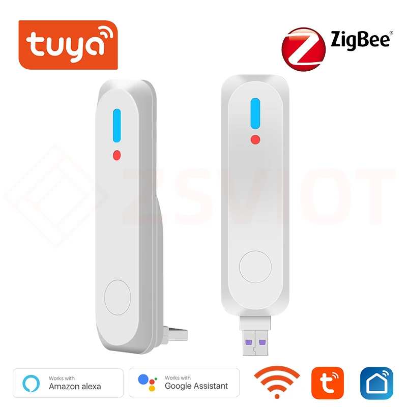 

Tuya ZigBee3.0 USB Gateway Wireless Bridge Control ZigBee Sensor Via Smart Life Voice Control Alexa Google Home Smart life App