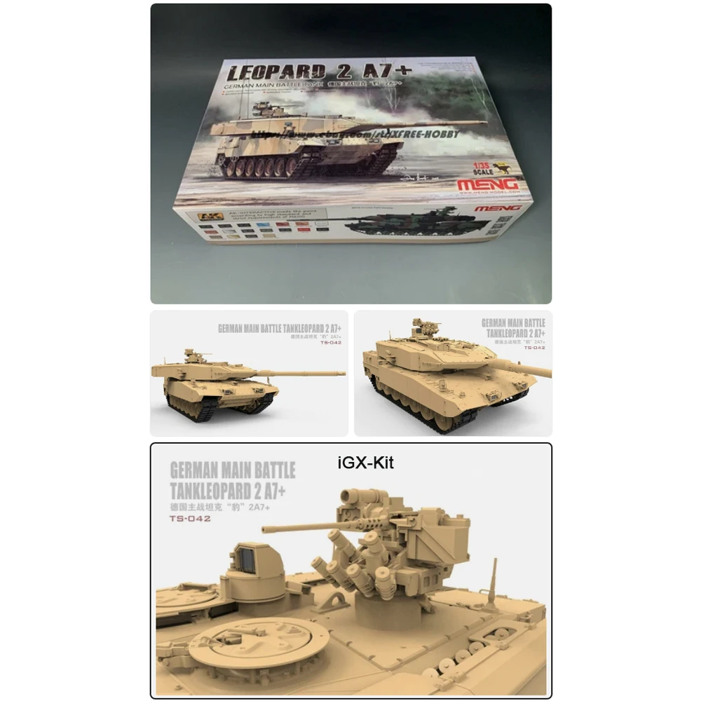 Фото Meng TS-042, масштаб 1:35, немецкий основной боевой танк Leopard 2A7+, пластиковый сборный конструктор. №1