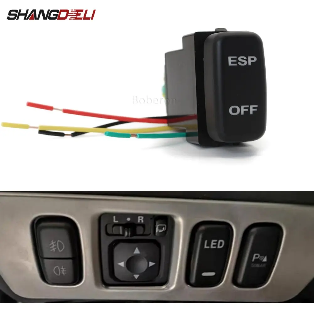 

Car ESP OFF Push Button Switch with Connection Wire For Mitsubishi Outlander Pajero V73 V93 V97 Lancer EX Auto Accessories