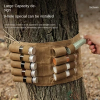 outdoor camping spice bottle storage bag free 9 glass spice bottle barbecue spice bottle combo set canvas bag