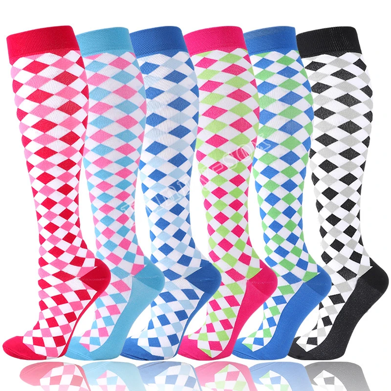 

20-30 Mmhg New Compression Stockings Arrow Pattern Outdoor Thigh High Tube Socks Sports Socks Men's Socks For Athlete 2022 New