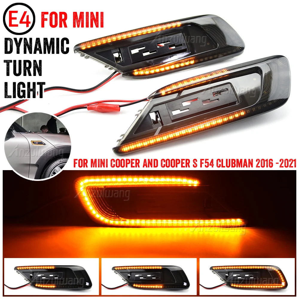 

1Pair Led Dynamic Side Marker Turn Signal Indicator Repeater Sequential Blinker Light For Mini Cooper F54 Clubman 2015-2020