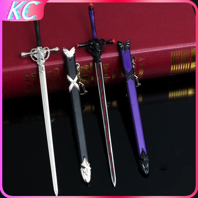 

22cm Anime Fate/stay Night Sword Keychain Rin Tohsaka Shirou Emiya Metal Weapon Knife Model Ninja Children Gift Toys Bag Pendant