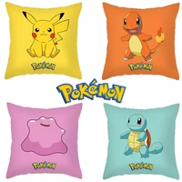 pokemon cushion cover plush toys pikachu gengar squirtle psyduck pillowcase anime pillow cases home 45x45cm sofa cushion gifts