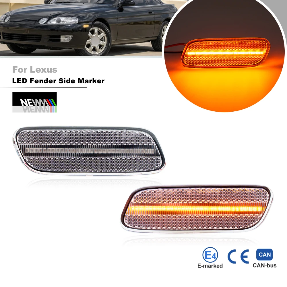 

2x фонарь для бампера, боковой маркер, фонарь для Lexus SC300, SC400, 1992, 1993, 1994, 1995, 1996, 1997, 1998, 1999