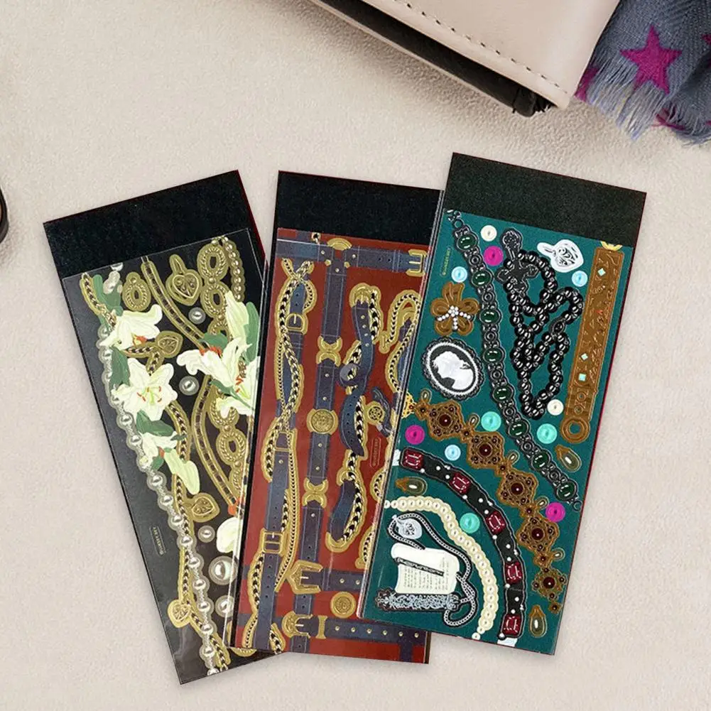 

DIY Sticker Peel And Stick Phone Cover Sticker Various Patterns Mid-century Retro Jewelry Graffiti Sticker DIY Decorative