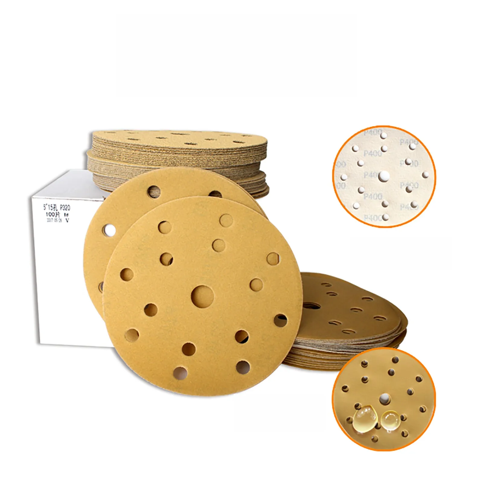 

Шлифовальные диски 150 мм, 6 дюймов, влажная, сухая, наждачная бумага с 17 отверстиями, водонепроницаемая, автоматическая металлическая, 80- 600 # ...