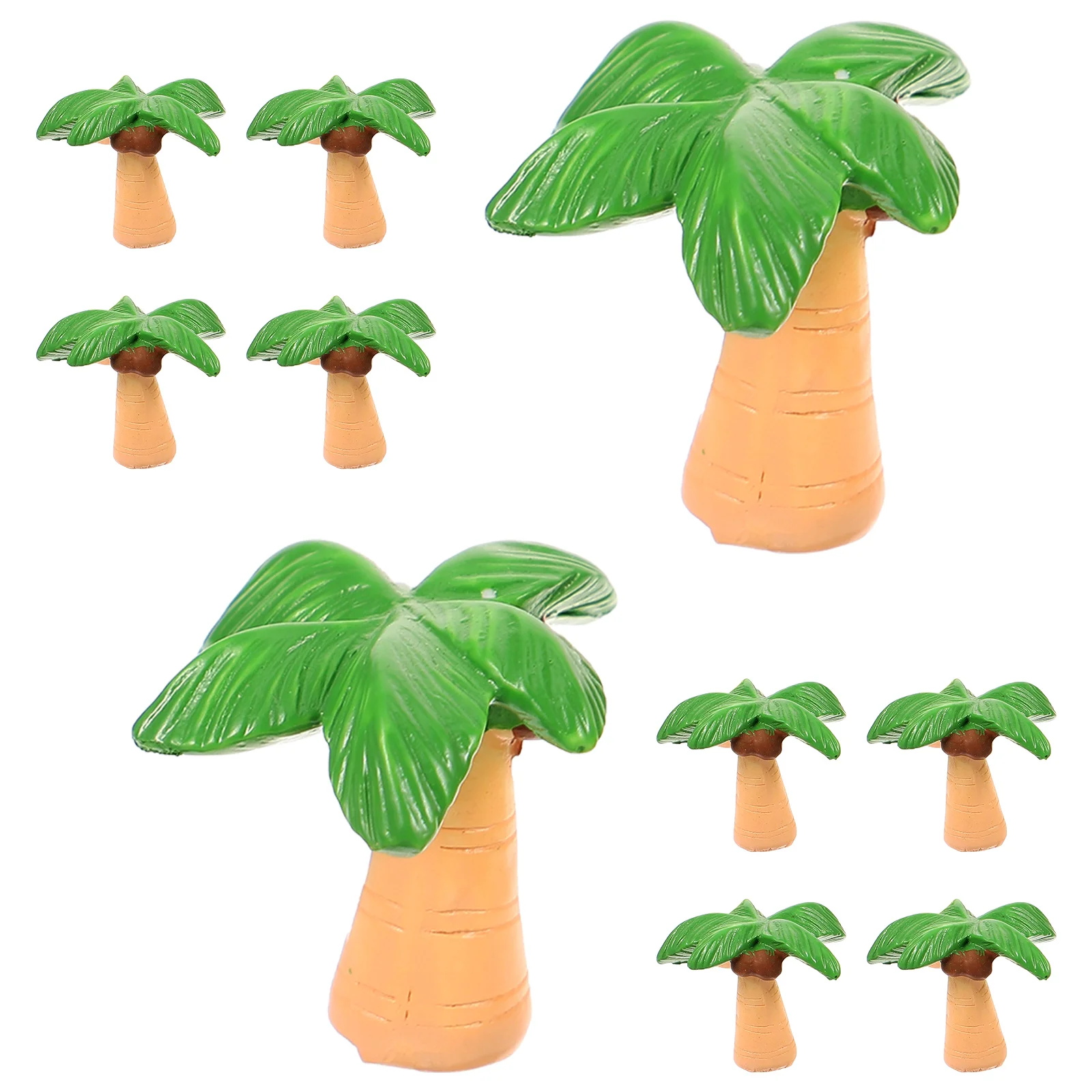 

Мини-кокосовое дерево, миниатюрное украшение, миниатюрная декоративная модель, архитектурные модели ландшафта, 10 шт.