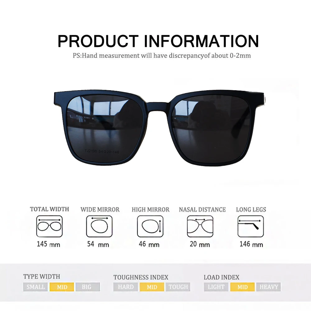 Солнцезащитные очки с клипсой для мужчин и женщин поляризационные ацетатные