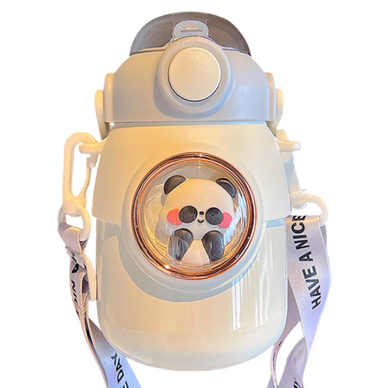 316  Stainless  Steel Children's  Water Mug Mug  Can Keep Warm for A Long Time Women's Cute and Convenient Pop-up Straw Cup