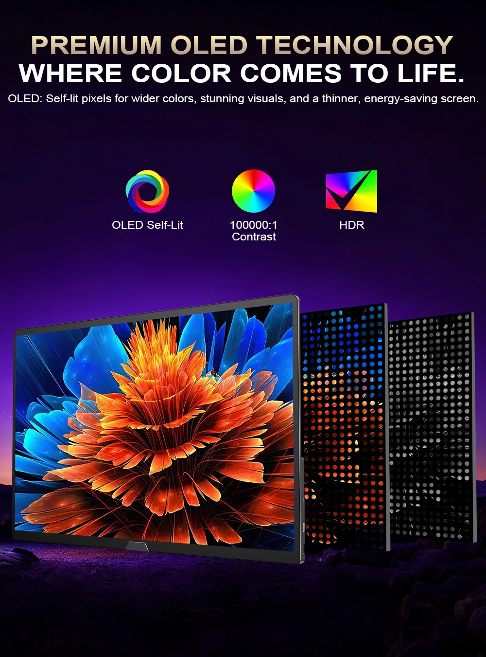 Фото Идеальный портативный 4K OLED-монитор 15,6