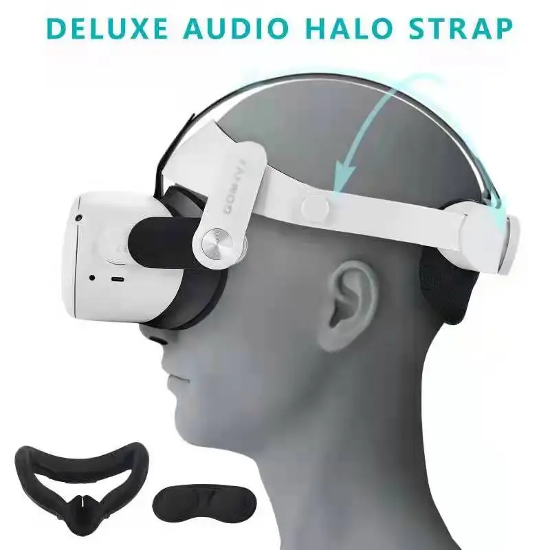 GOMRVR Head Strap For Oculus Quest 2 Halo Strap Virtual Reality Supporting forcesupport Upgrades Head Strap For Oculus Quest 2 A