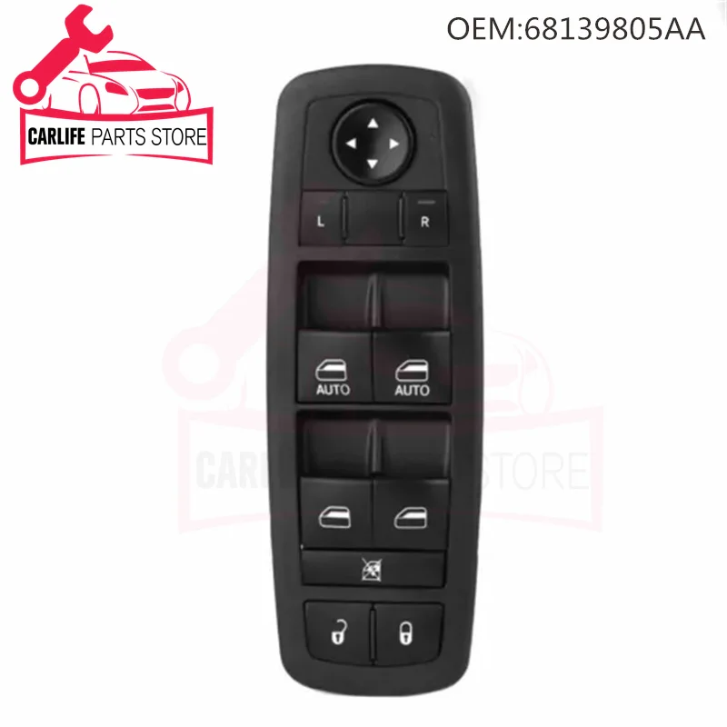Переключатель Стеклоподъемника Power Master для 2011-2017 Dodge Charger Chrysler 300 200 C S Ram 1500 68231805AA